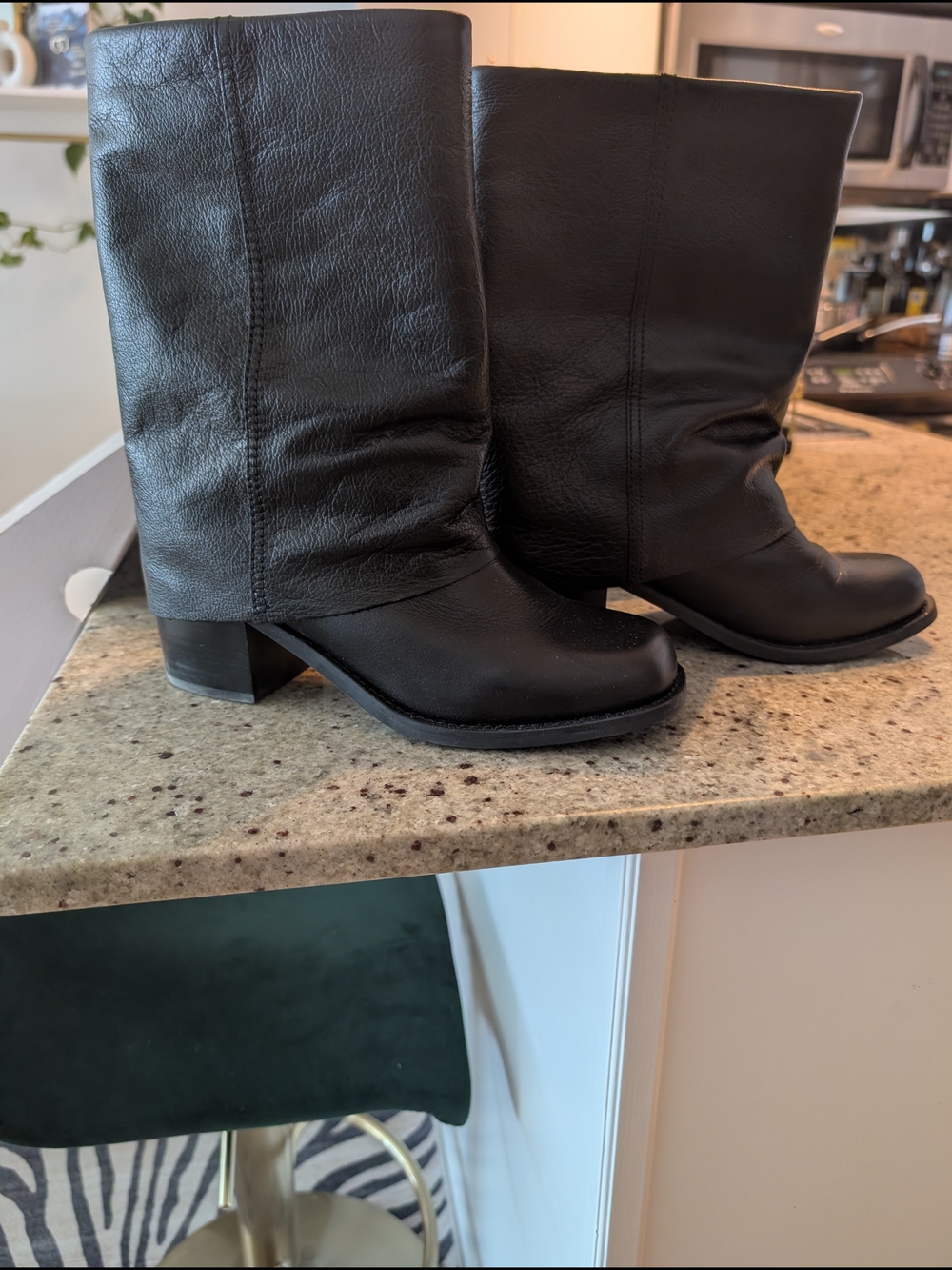 Leather boots
